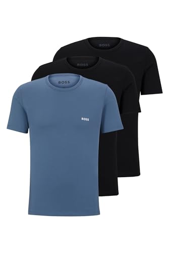 BOSS Herren TShirtRN 3P Classic Dreier-Pack T-Shirts aus Baumwolle mit Branding Hellblau463 XXL