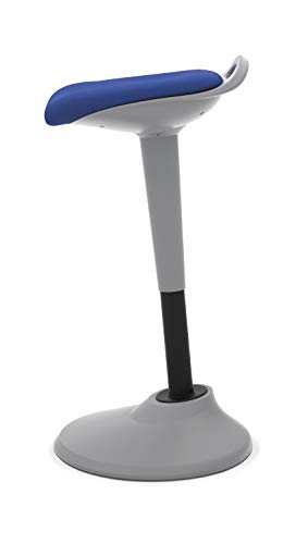 Image of basyx by HON Perch Stool, Sit to Stand Backless Stool for Office Desk, Blue (HVLPERCH)