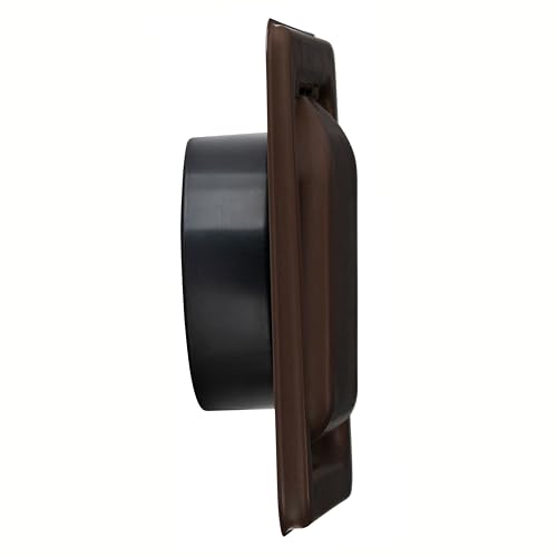 Image of NO-PEST VENT Dual Door Dryer Vent Cover 4 Inch Outdoor, Made in USA, Highest UV-Resistant Plastic, No Lint-Collecting Screen (Brown, 4 inch Metal Vent With Collar)