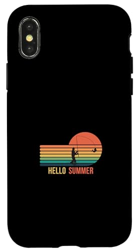 Coque pour iPhone X/XS Hello Summer Happy Last Day School T-shirt de pêche