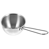 Healifty Edelstahl Stielkasserolle 150 Ml mit Skala und Ausgießer Kleiner Kochtopf für Induktionsherd Präzises Öl und Buttererhitzen