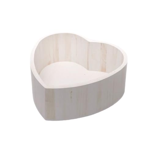 Aeroorニューボーンフォト 新生児 撮影小物 ハート形 容器 木製 新生児の写真撮影の小道具 にゅーぼーんふぉと 出産お祝い 写真撮影 月齢フォト 撮影小物 多機能 (カラー2)