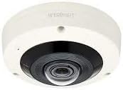 Hanwha Techwin XNF-8010RV X-Series 6MP WDR PoE Network Fisheye Digital PTZ Dome Camera with 1.6mm Fixed Lens, RJ45 Connection