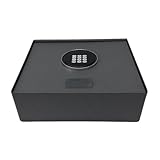 SAGASAFE Digital Hotel Safe Box with Electronic Keypad Lock, Gray, Open Top Design, Backup Key Access, Built-in LED Display