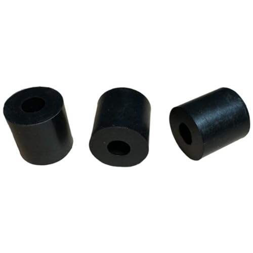Multi Purpose Neoprene Rubber Spacer 1\" OD X 3/8\" ID X 1\" Length, Anti Vibration Spacer Black Round Rubber Washer for Home and Car Accessories (1\" Length, 8 Pack)