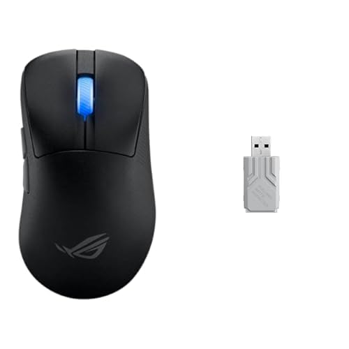 Image of ASUS ROG Keris II Ace 54g Wireless Gaming Mouse (42K DPI) + ROG 8000Hz Polling Rate Booster Bundle - Black /White