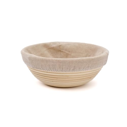 Heirloom Baking Banneton Bread Proofing Basket Bamboo Sourdough Banneton Basket | Natural Bamboo Bread Baskets for Dough Rising and Proofing | Round Artisan Baking Bowls