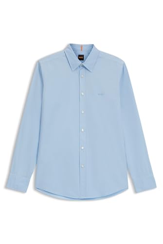 BOSS Hommes Relegant 6 Chemise Regular en Popeline de Coton avec Logo brodé