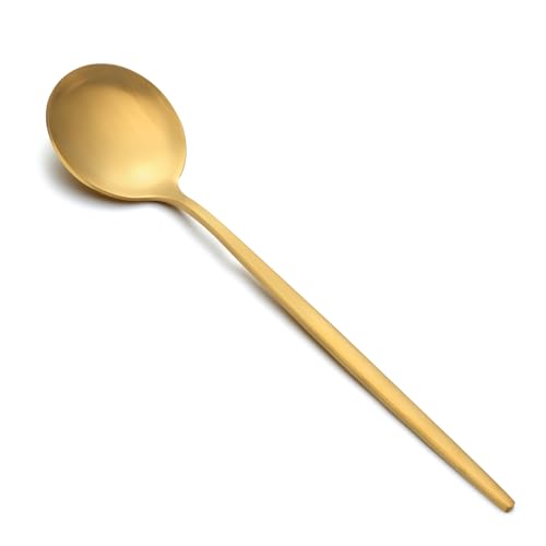 Pleafind cuillere 24 pièces, cuillère en acier inoxydable, 8,27(21 cm) cuillère, cuillère a soupe or, cuillere le restaurant, la fête, les banquets de mariage, lavable au lave-vaisselle