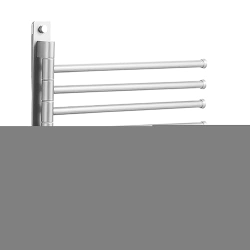 Toallero giratorio - Perchero multibarra extensible, montaje en pared ajustable | Almacenamiento duradero de acero inoxidable, percha compacta para vestuario, balcón, apartamento, giratorio, 32 x 30 c