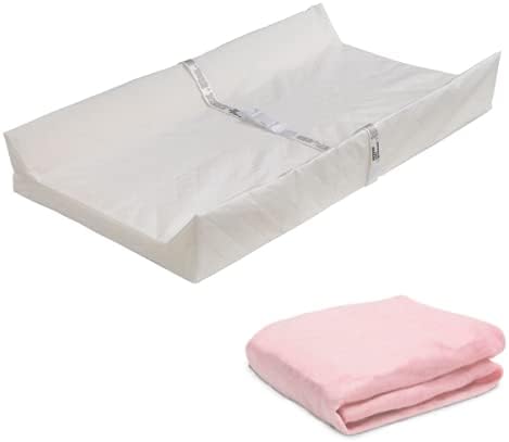 Delta Children Contoured Changing Pad with Plush Cover, Pink
