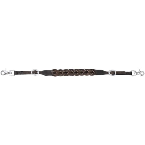 Tough 1 Royal King Braided Leather Wither Strap Dark Oil