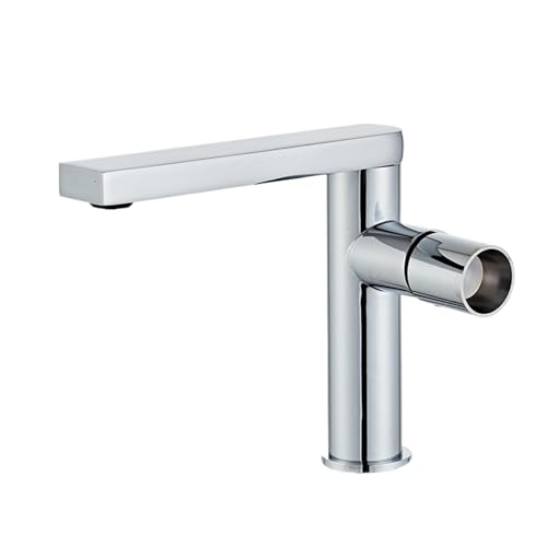 Mitigeur noir poli robinet de lavabo haut doré moderne - 2