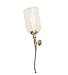 Privilege Small Aluminum Wall Sconce with Glass Candle Ecasing in Raw Nickel