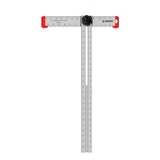 RONGPRO 24 Inch Adjustable T-Square Measuring tools layout tools Aluminum Drywall A-Square