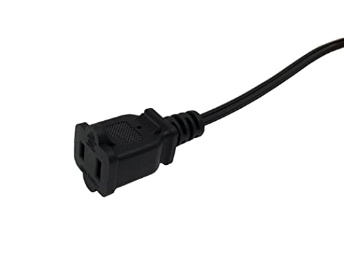 2 Prong Extension Cords, 5Ft Indoor Small Power Cable Male To Female, 18Awg Us Outlet Two Prong Extension Cord Nema 5-15P To Nema 5-15R 2 Pack Black #TOP2