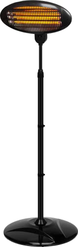 BillyOh Electric Infrared Patio Heater Freestanding Wall Mounted Outdoor Adjustable Stand Height...