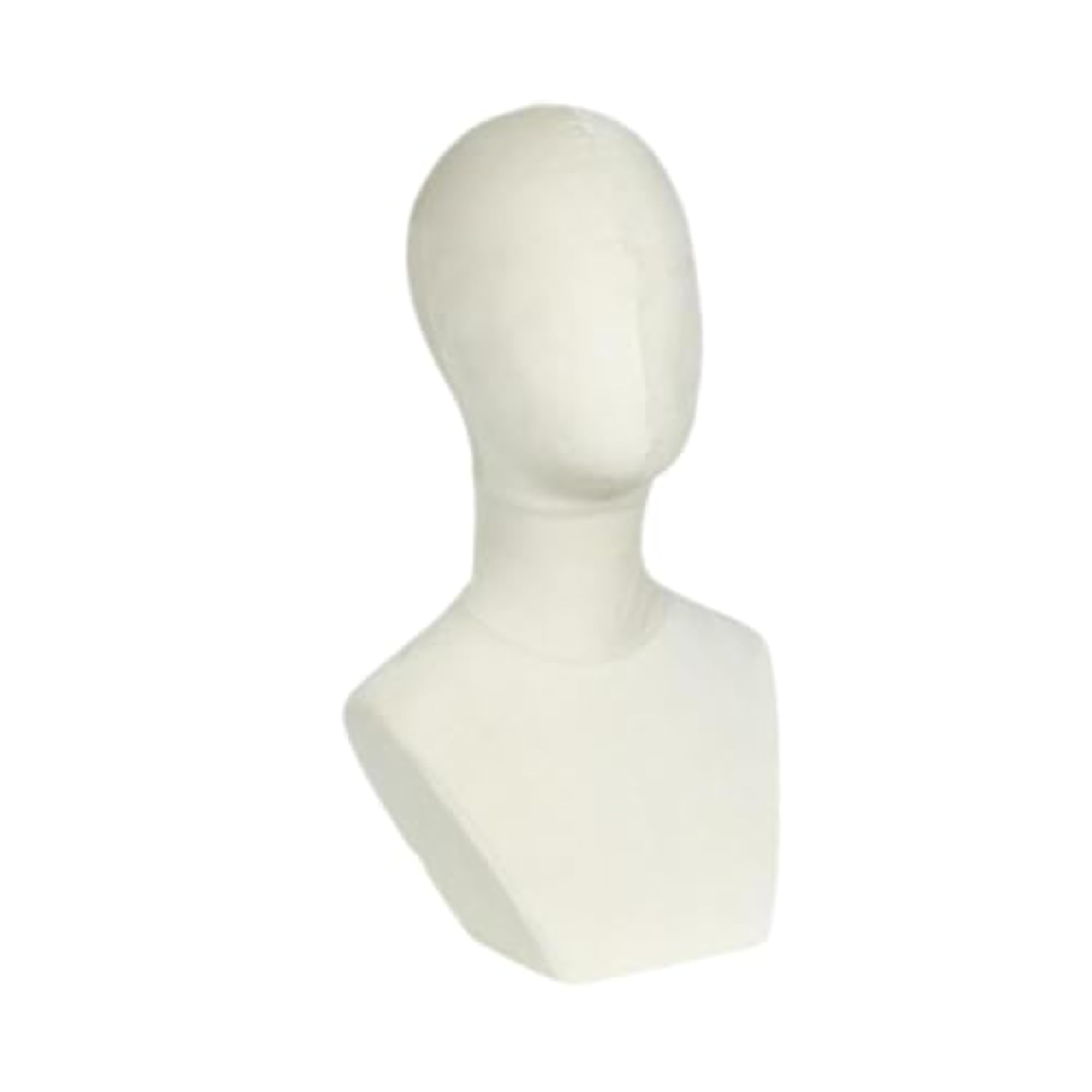 Wig Display Model Head Mannequin Stand for Hat and Wig Cap, White