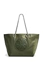 Tory Burch Women's Ella Chain Tote, Olive Green, One Size