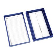 Heathrow Scientific HS15989A 25 Place Cork Slide Box, Blue (Pack of 72)