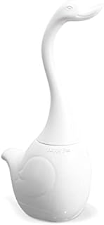 Happy Fox Toilet Brush and Holder,Ceramic Base With Swan long Handle For Bathroom Toilet Cleaning Accessories