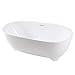 Kingston Brass VTDE673123S Aqua Eden Freestanding Tub, White