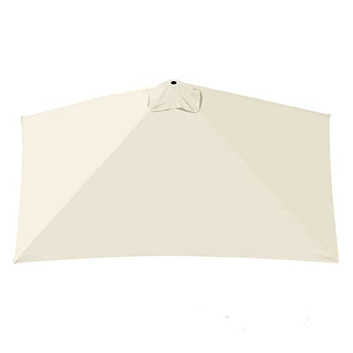 Strong Camel Replacement Rectangular Canopy Cover Only for 8.2X 3.9ft 5 Ribs Half Patio Umbrella (Ecru)