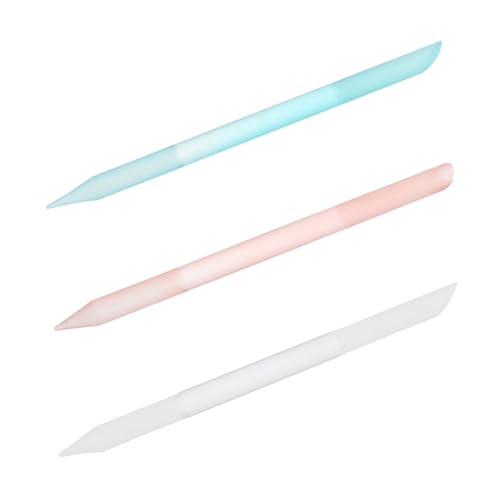 LIFKOME Limpiadores De Uñas De Vidrio Cilíndricos Limas De Manicura De Transparente y Herramientas De Manicura Para Mujeres Accesorios De Uñas