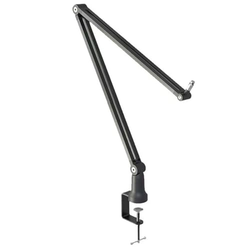 Bras de micro de bureau articulé pour éliminer les vibrations et cacher les câbles XLR