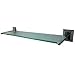 Kingston Brass Millennium Glass Shelf, 22.44", Polished Chrome