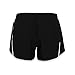 Augusta Sportswear Womens Junior Fit Pulse Team Short, Black/Black/White, Medium