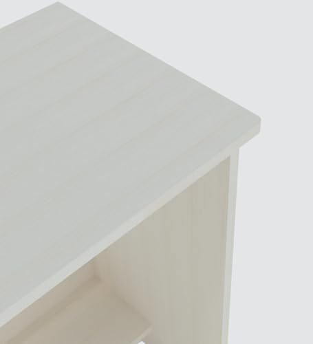 Image of Compact Study Desk, White, 80x40x74 cm, Space-Saving Home Office Table, Modern Design, DIY Assembly