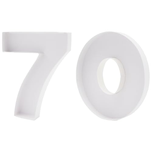 WENPACK Chiffonnages chiffres, remplissables, carton, anniversaire, plateau décoratif, friandises, friandises à la fraise (Numéro 70)