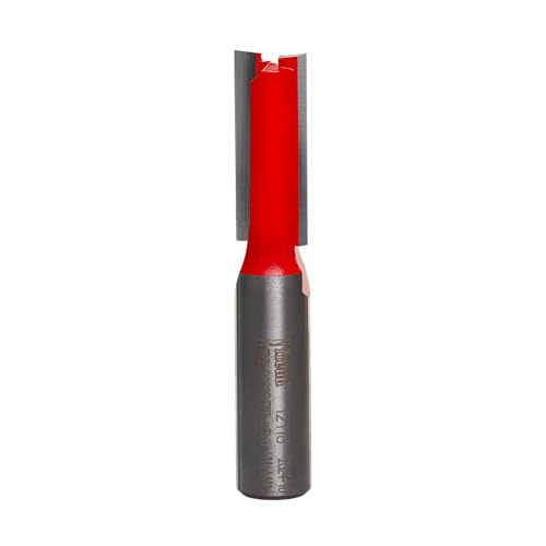 Image of Freud 12-118 Double Flute Straight Router Bit 1 /2 inch Diameter 1-1 /4 inch Cut | 1 /2 inch Shank TiCo Hi-Density Carbide for Grooving, Dadoing, Plunge, Cutting, Wood MDF Plywood CNC