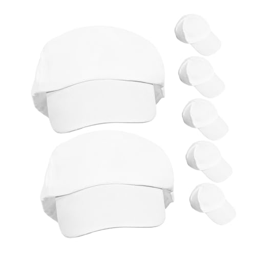 Casquettes artisanales ajustables en coton blanc lot de 7 POPETPOP