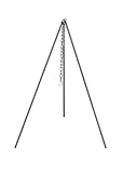 Concord Heavy Duty Camping Tripod for Outdoor Camping Campfire Cooking 48' Tall. Solid One Piece....