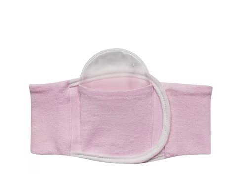 Kit 2 Peças Cinta Ajustável Bebê Rosa e Bolsa Térmica Natural para Alívio de Cólica, Gases e Desconf