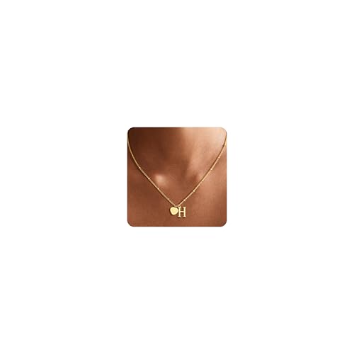 Ritach Heart Necklaces for Women Trendy - Initial Necklace for Girls Tiny Heart Necklaces for Women Girls Jewelry Initial H Gold Necklace for Women Teen Girls Gifts