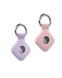 Case for Tile by Life360 Mate (2024) Bluetooth Tracker, Soft Silicone Protective Portable Scratch Shock Resistant，1 Pink+1 Purple.