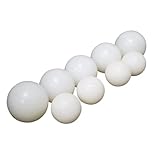 White Solid Silicone Bouncy Sealing Balls Dia 20mm-60mm Industrial Machinery Equipment Gasket Seal Valve Pump Vibrating Screen Exercise Replacement Spheres(20mm-10pcs)