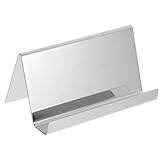 Ciieeo Tarjetero De Acero Inoxidable Soporte Para Teléfono Móvil Organizador De Tarjetas De Presentación Para Escritorio De Oficina Diseño Simple y