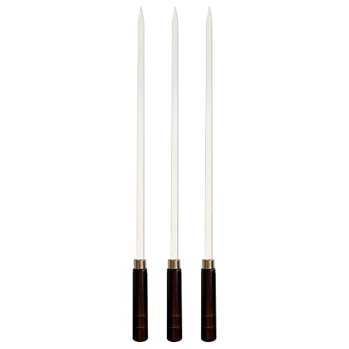 Kit 3 Espetos Artesanais simples de Alum&iacute;nio P/Churrasco