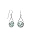 Ancient Roman Glass Rope Frame Earrings Sterling Silver