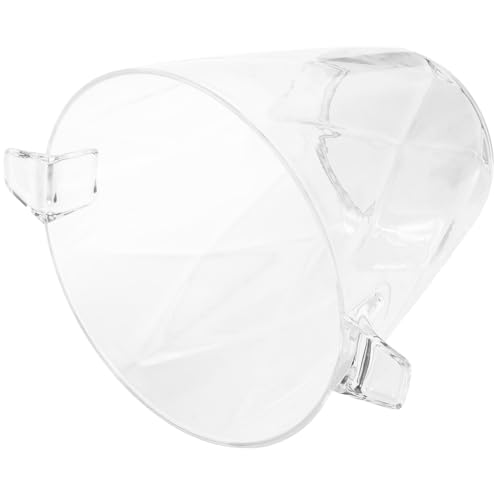 Warmhm Seau à Glace Acrylique Transparent Portable pour Vin et Récipient à Glaçons pour Bar Seau à Main Pratique 1.5L Anti-Rayures pour et Réceptions