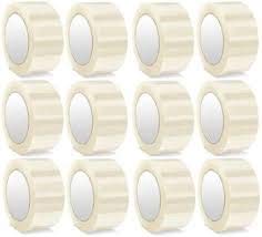 BOPP Transparent Tape 3" Pack of 12 (3" X 65 mtr Carton Packing Industrial Tape)