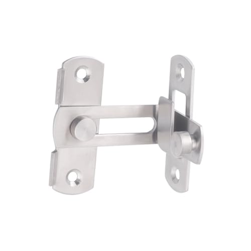 Frcolor ステンレス製ドアラッチロック 直角スライド式バックル錠 防錆耐久性 家 ホテル窓扉用 多用途キャビネット引き戸固定用