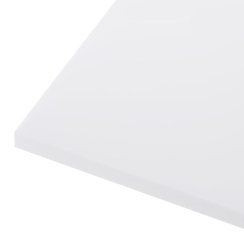 12" x 12" x 1/2" HDPE Plastic Sheet, High Density Polyethylene Sheet Cutting Board White Solid Block, [for DIY, Home Floor]