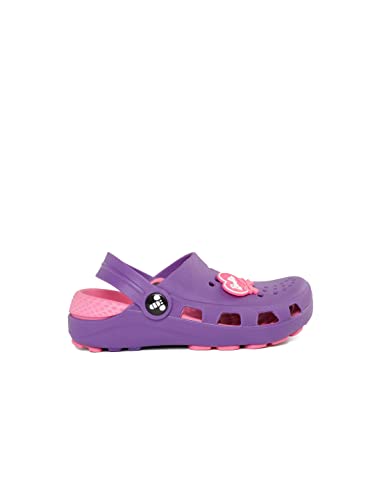 Image of toothless Barbie Kids Girls Purple /Pink Clogs