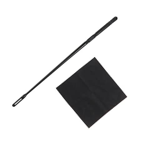 HEMOTON 1 Set Flute Cleaning Rod and Cloth Kit Cleaning Tool Instrument Cleaner