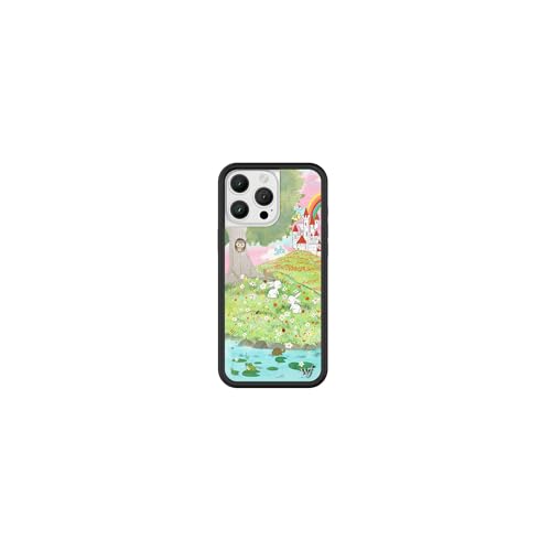 Image of Wildflower Cases - Compatible with iPhone 16 Pro Max | Protective Black Bumper, 6.5ft Drop Test Certified, Women Owned Small Business | Animal Nature Castle Floral Green Cute Trendy | Fairytale